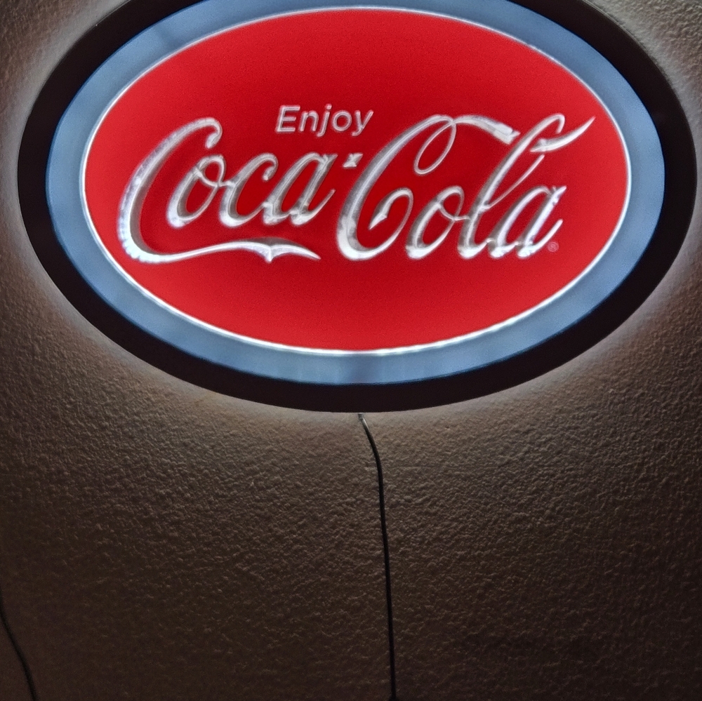 COCA COLA LED LIGHT UP SIGN 19.5" X 14.5". RARE SIGN. NICE COKE BRAND ORIGINAL